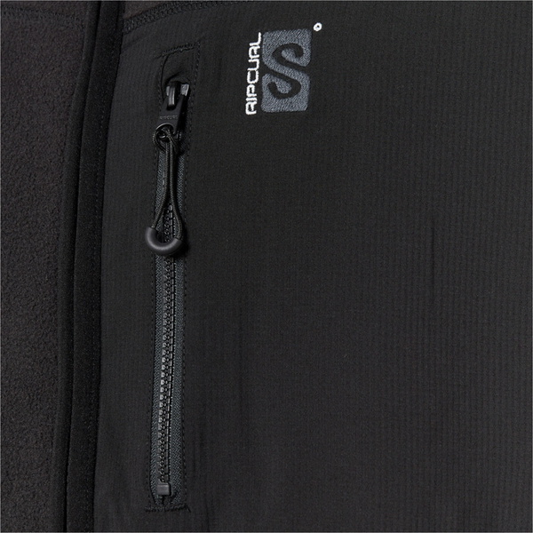 2025 Rip Curl Männer Search Polar Fleece Vest 09YMFL - Black